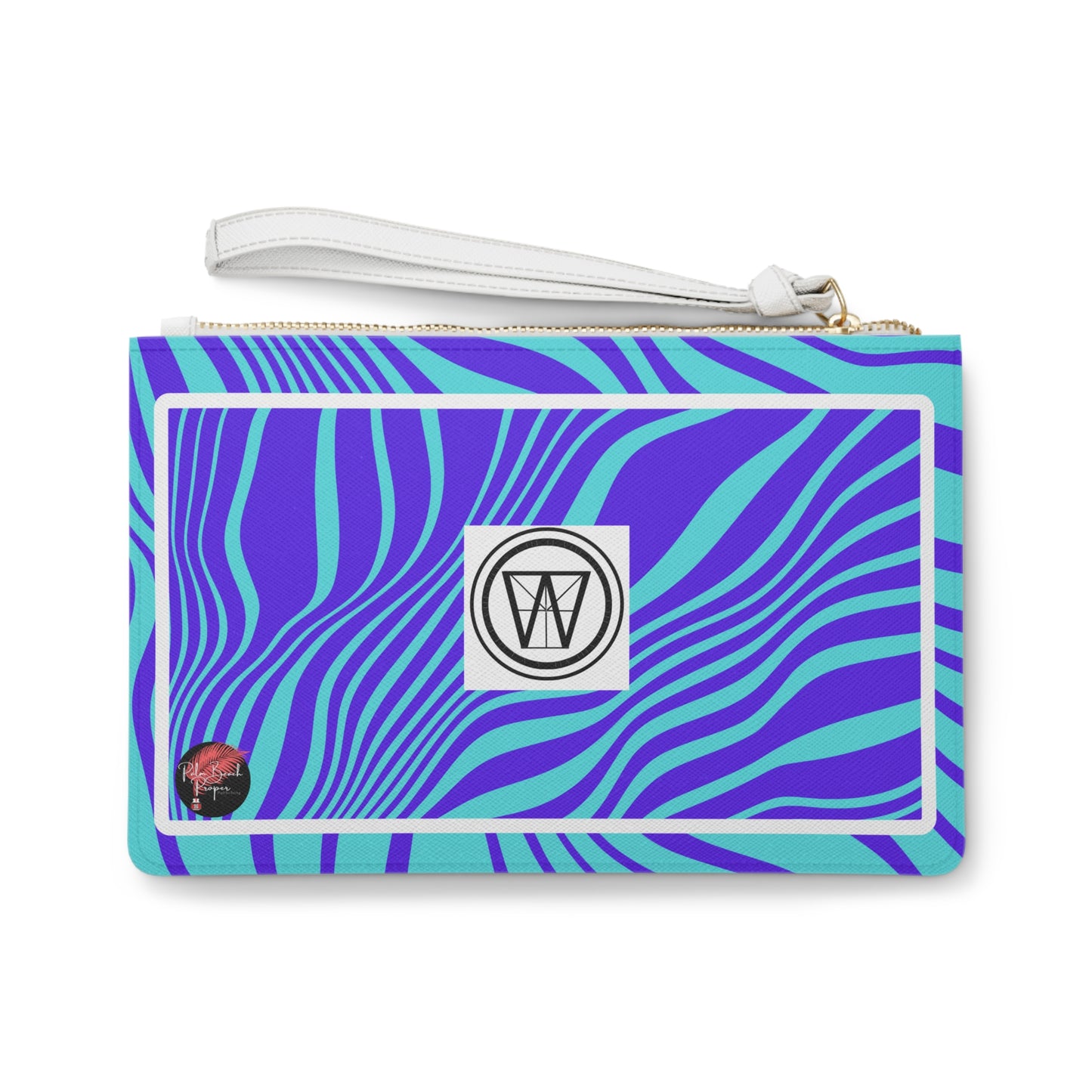 purple/aqua Clutch Bag vibrant wealthy sigil