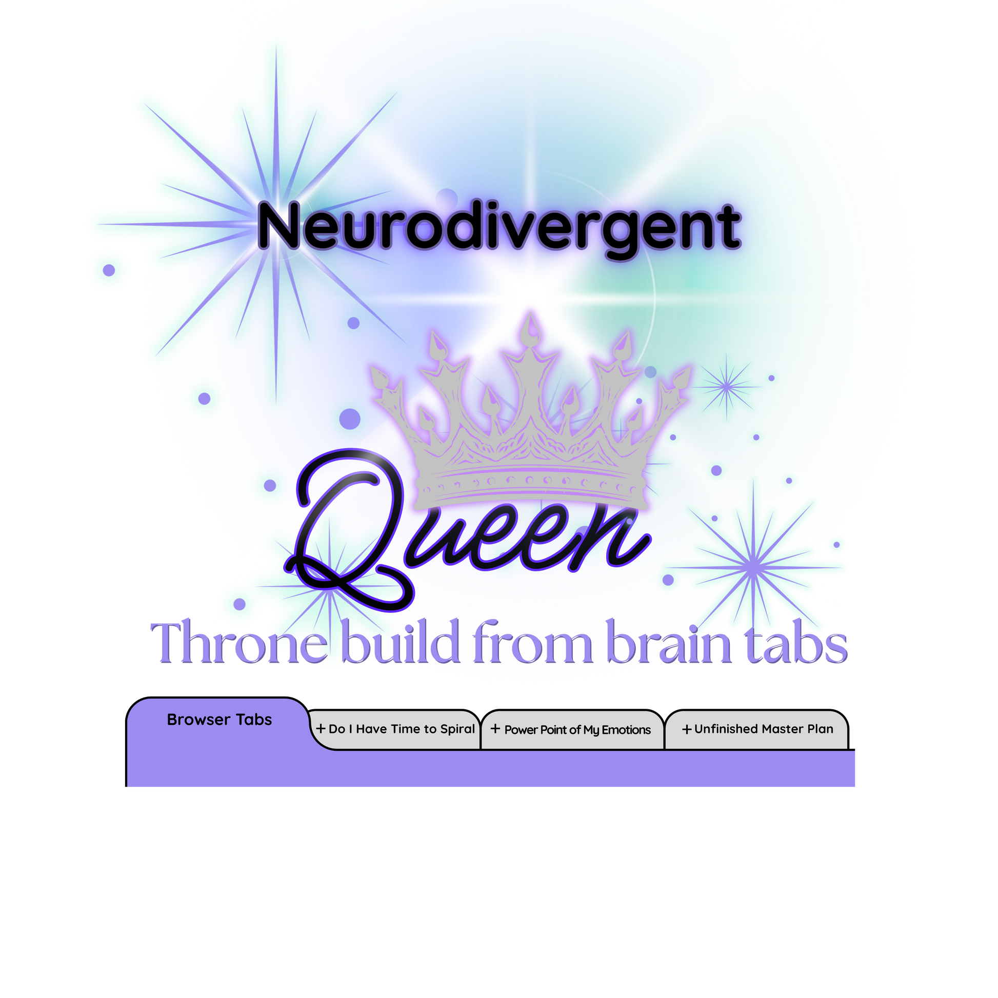 NEURODIVERGENT Queen-Themed Unisex Heavy Blend™ Hooded Sweatshirt | Cozy Streetwear, Perfect Gift, Celebrations, Empowerment, Stylish Comfort