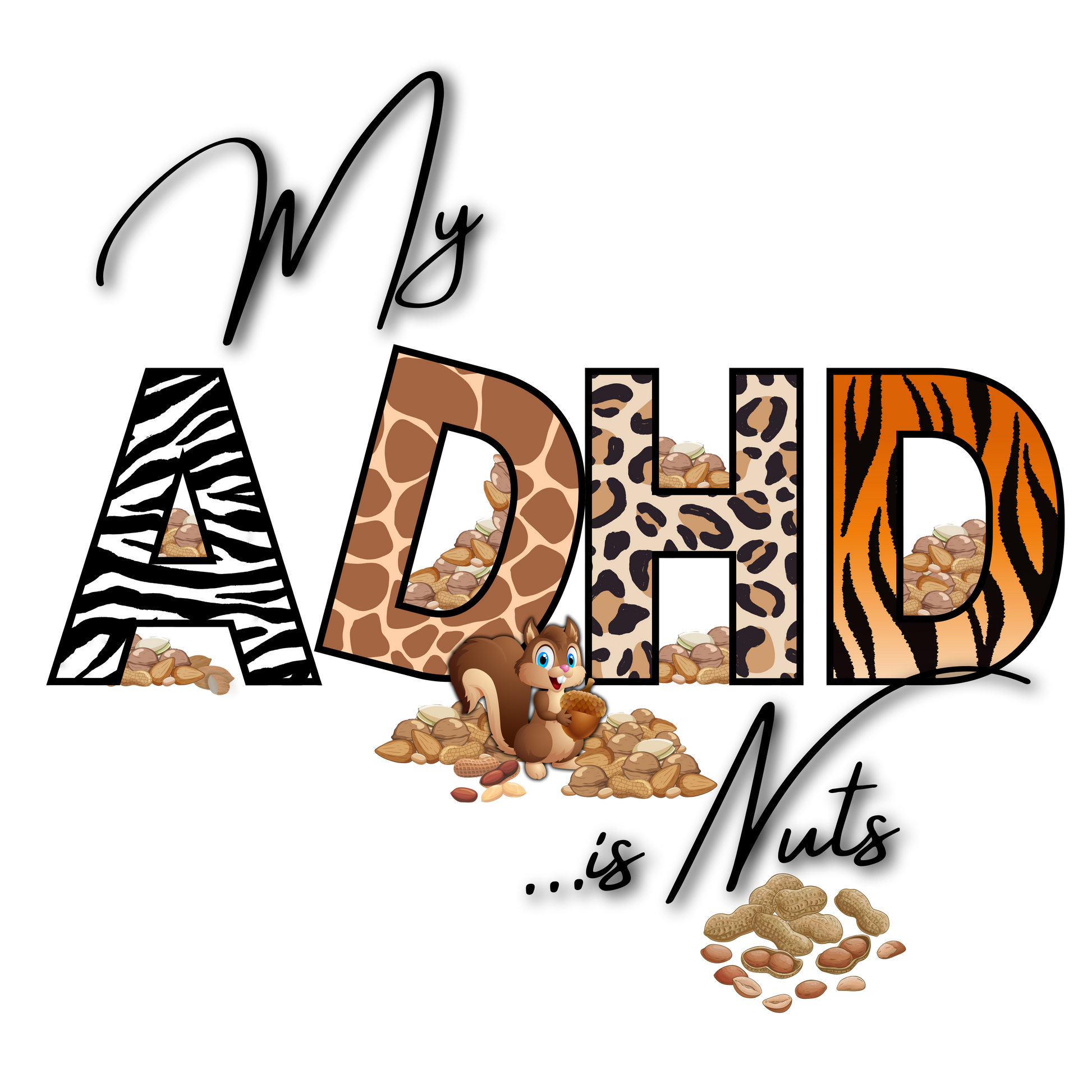 Gaming Mouse Pad with 'My ADHD is Nuts' - Fun Desk Accessory for Gamers, Gifts for ADHD Awareness, Creative Office Decor, Cool [...]