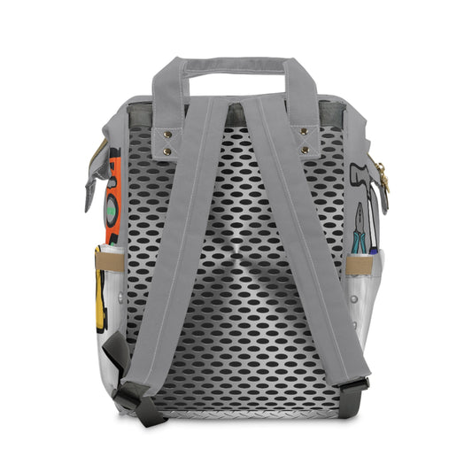 PBP Dad's Tool Box Kit Diaper Backpack with a textured pattern on a white background