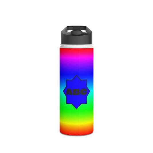 PBP Dad's Vibrant Diaper Backpack 18oz. water bottle with a blue logo on a white background